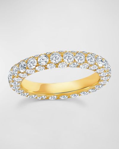 Graziela Gems Diamond 3-Sided Band Ring - Metallic