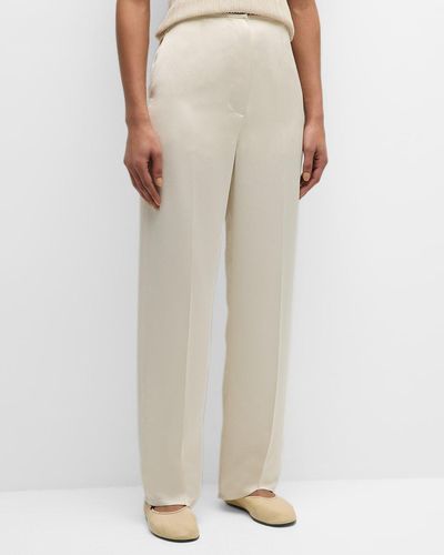 LE17SEPTEMBRE Silky Straight Easy Pants - Natural