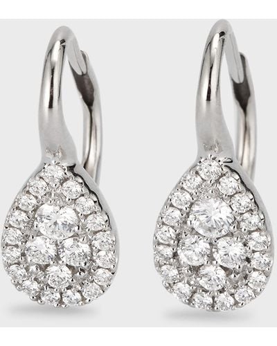 Frederic Sage 18k White Gold Small Firenze Ii Diamond Earrings - Metallic