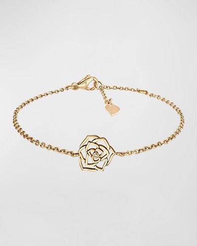 Piaget Rose 18k Rose Gold Diamond Bracelet - White
