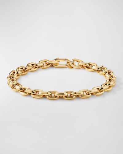 David Yurman Deco Chain Link Bracelet In 18k Gold, 6.5mm - Metallic