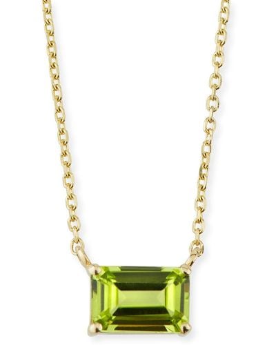 KALAN by Suzanne Kalan 14k Yellow Gold Amalfi Emerald Cut Necklace - Green