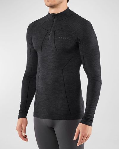 FALKE Wool Tech Long-Sleeve Shirt - Black