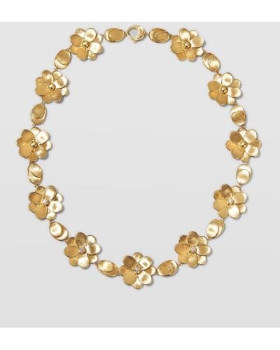 Marco Bicego 18k Petali Collar Necklace W/ Diamonds - Metallic