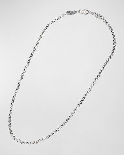 Konstantino Sterling Silver Cable Chain Necklace, 20"l - White