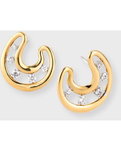 Staurino 18k Yellow Gold Allegra Earrings With Diamonds - Metallic