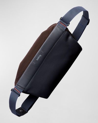 Bellroy Mini Sling Premium Leather & Nylon Belt Bag - Blue