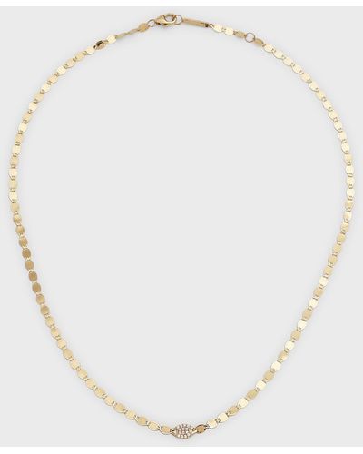 Lana Jewelry 14K Diamond Disc Necklace - White
