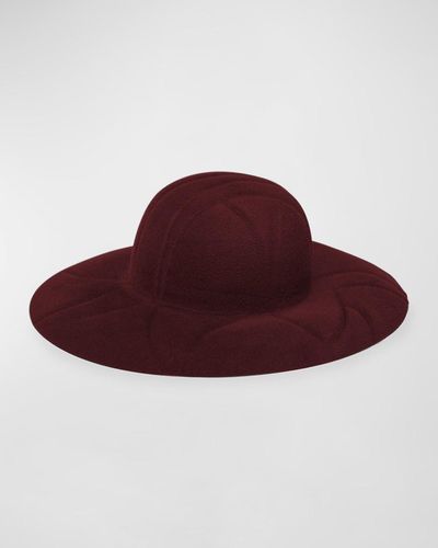 Barbisio Dalila Felt Fedora Hat - Red