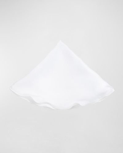 Edward Armah Solid Linen Pocket Circle - White