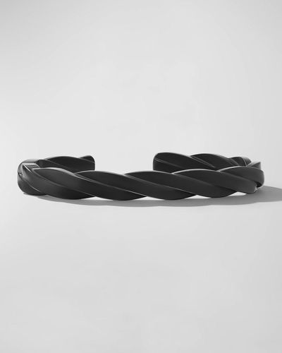 David Yurman Dy Helios Cuff Bracelet In Titanium, 9mm - Black