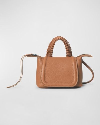 Callista Mini Grained Leather Top-Handle Bag - Multicolor