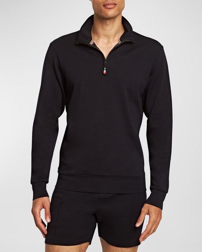 Orlebar Brown Isar Quarter-zip Sweatshirt - Black