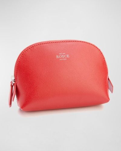 ROYCE New York Compact Cosmetic Bag - Red
