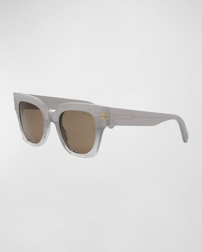 BVLGARI B. Zero1 Geometric Sunglasses - White
