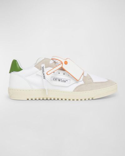 Off-White c/o Virgil Abloh 5.0 Canvas And Leather Low-Top Sneakers - White