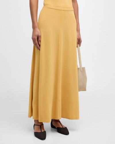 Totême Fluid Jersey A-Line Maxi Skirt - Yellow