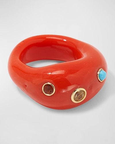 Lizzie Fortunato Monument Ring - Red