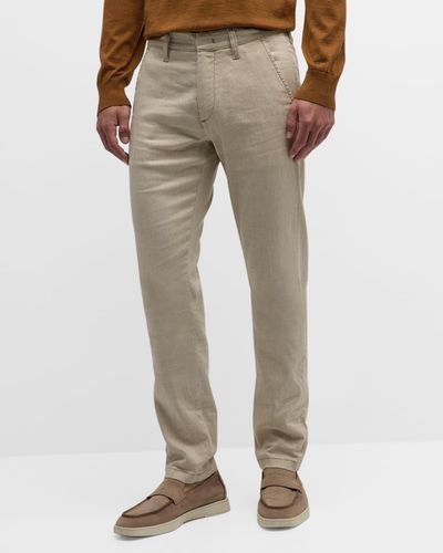 Stefano Ricci Stretch Straight-Fit Pants - Natural
