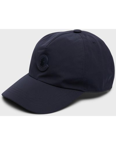 Moncler Solid Logo Baseball Cap - Blue