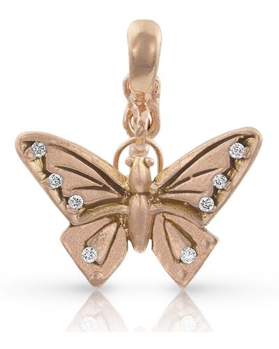 Dominique Cohen 18k Rose Gold Diamond Butterfly Pendant - Natural