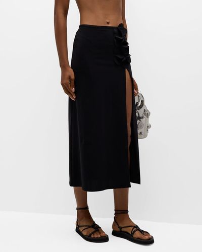 Karla Colletto Tess Straight Maxi Skirt - Black