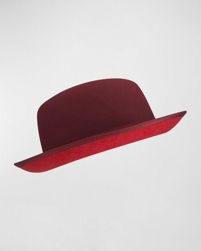 Keith James King Fedora Hat - Red