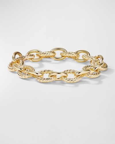 David Yurman Oval Link Chain Bracelet In 18k Gold, 12mm - Metallic