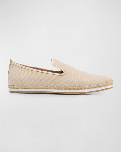 Peter Millar Suede Espadrille Loafers - Natural