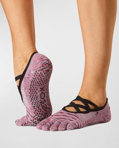 ToeSox Elle Full-toe Tec Grip Socks - Purple