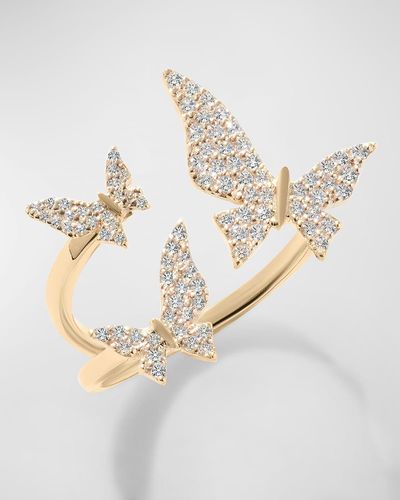 Lana Jewelry Flawless Diamond Butterfly Ring - Natural