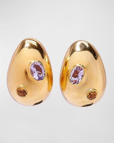 Lizzie Fortunato Studded Mini Arp Earrings - Metallic