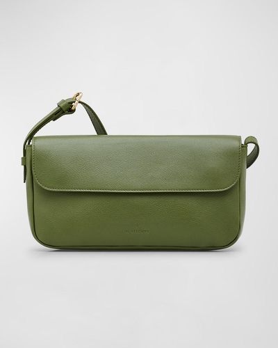 Il Bisonte Studio Flap Leather Shoulder Bag - Green