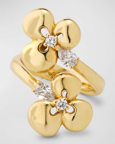 Miseno Ischia 18K Diamond Flower Ring - Metallic