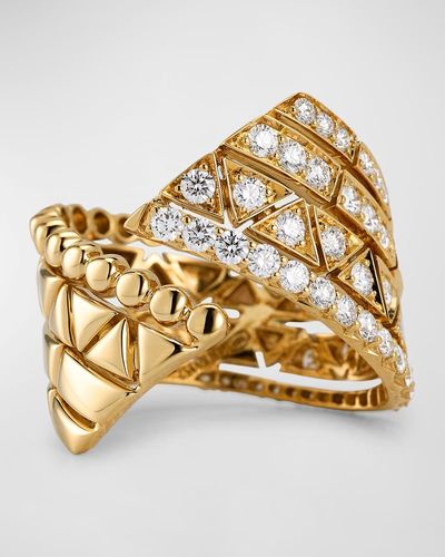 Etho Maria 18K Reflexion Ring With Diamonds, Size 6.5 - Metallic