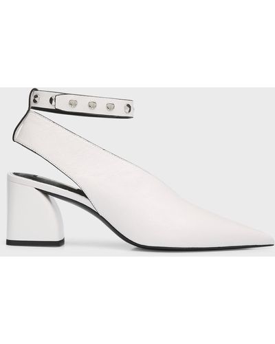 Rag & Bone Victory Leather Ankle-Cuff Pumps - White