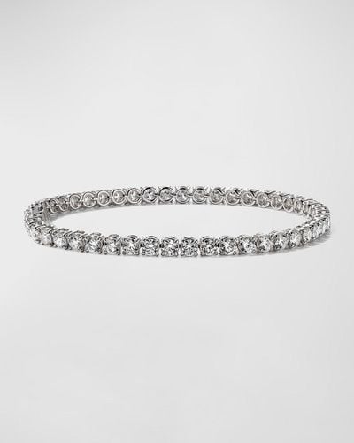 Memoire 18k White Gold Diamond Tennis Bracelet, 7.19tcw - Metallic