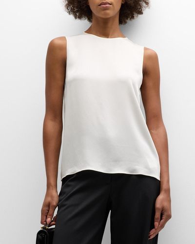 Theory Silk Straight Shell Top - White