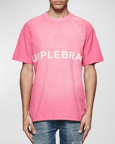 Purple Wordmark T-Shirt - Pink