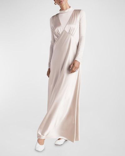 Splendid X Kate Young Sleeveless Silk Maxi Dress - Natural