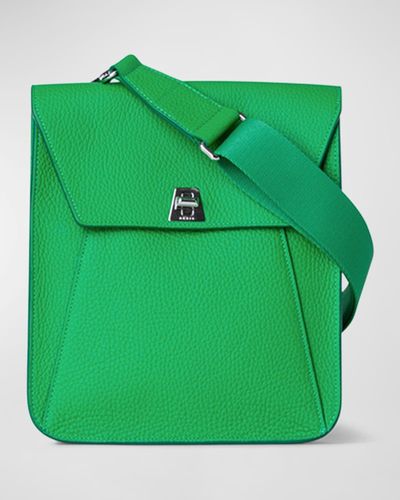 Akris Anouk Small Leather Messenger Bag - Green