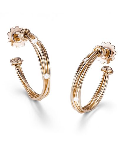 Mattioli 18k Rose Gold Tibet Hoop Earrings - Metallic