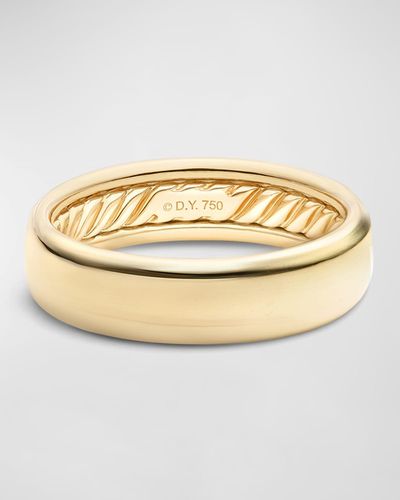 David Yurman Dy Classic Band Ring In 18k Gold, 6mm - Metallic