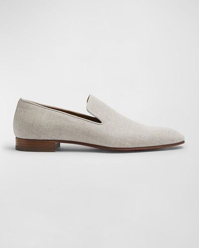 Christian Louboutin Dandelion Linen Loafers - White