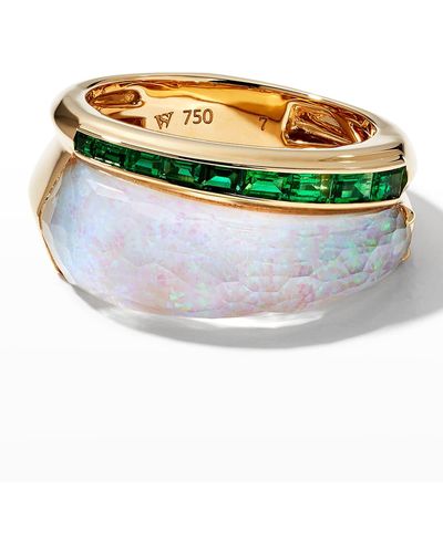 Stephen Webster Slimline Ring Set With White Opalescent Quartz - Multicolor