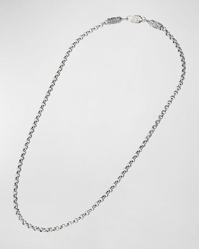 Konstantino Sterling Silver Cable Chain Necklace, 22"l - White
