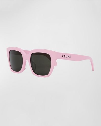 Celine Square Acetate Sunglasses - Pink