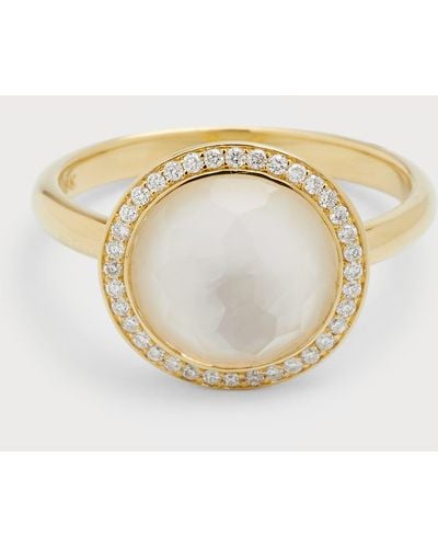 Ippolita Small Ring In 18k Gold With Diamonds - Metallic