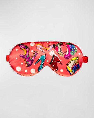 Mila & Such Xl Graphic-Print Eye Mask - Red