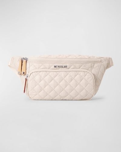 MZ Wallace Metro Sling Quilted Nylon Belt Bag - Natural